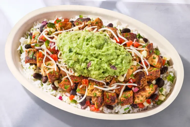 Pollo Asado Burrito Bowl, as pictured by Chipotle